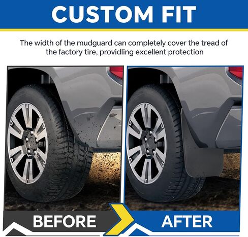 Mud Flaps Compatible with Toyota Tundra 2007-2021 Mud Guards Splash Guards Tire Protector Mudguard No Drilling Required Mudflaps Accessories in Saudi Arabia
