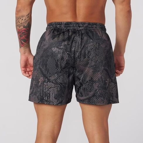 Men’s Mesh Basketball Shorts Camo Print Breathable Athletic Shorts Streetwear Cool Outdoor Casual Wear in Kuwait