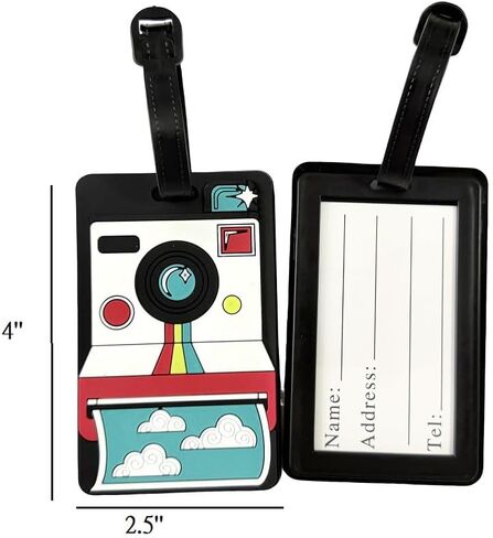 Cute Colorful Robot Silicone Luggage Tag Funny Cartoon Travel Suitcase Labels Bag Tag Holders for Cruise ID Tag in Saudi Arabia