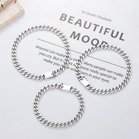 18K White Gold Cuban Bracelet - Classic Hip-Hop Miami Fashion for Men and Women in Saudi Arabia