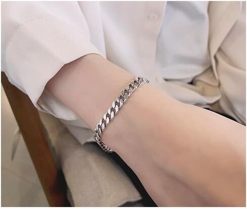 18K White Gold Cuban Bracelet - Classic Hip-Hop Miami Fashion for Men and Women in Saudi Arabia