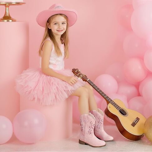 أطفال أحذية رعاة البقر الغربية ساحة تو بريق طفل الفتيات راعية البقر التمهيد منتصف العجل طفل صغير/طفل كبير حفلة عيد ميلاد أحذية ركوب الخيل in Kuwait