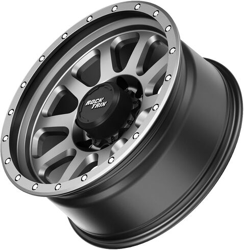 RockTrix RT111 18 inch Wheel 8x165.1 8x6.5 Compatible with Dodge Ram 2500 (1994-2024), 18x9 (-12 Offset, 4.5 Backspace), Black, Also fits Chevrolet GMC 2500 3500 in Saudi Arabia
