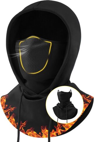 JOEYOUNG 3 in 1 Winter Balaclava Hood Face Mask with Ear Loops, Fleece Breathable Ski Mask for Men Women Cold Weather in Kuwait