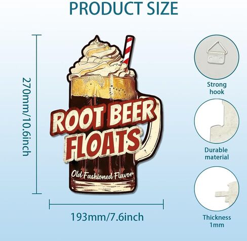 GLOBLELAND "Enjoy Ice Cream Vintage Metal Tin Sign Retro Ice Cream Plaque Poster Metal Wall Decorative Tin Signs for Home Cold Drink Shop Restaurant Coffee Shop Club Bar Decoration in Saudi Arabia