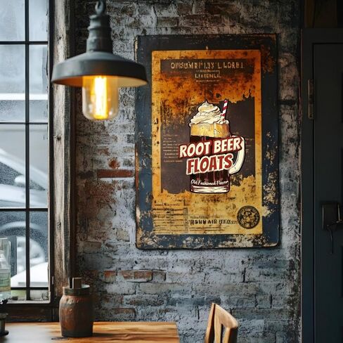 GLOBLELAND "Enjoy Ice Cream Vintage Metal Tin Sign Retro Ice Cream Plaque Poster Metal Wall Decorative Tin Signs for Home Cold Drink Shop Restaurant Coffee Shop Club Bar Decoration in Saudi Arabia