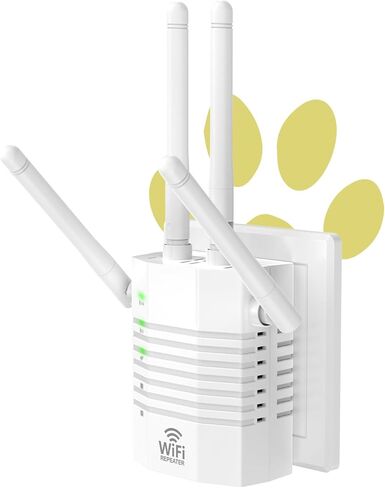 WiFi Extender ، WiFi Booster 1200Mbps Dual Band (5GHz/2.4GHz) ، معزز إشارة WIFI للمنزل ، ويتكرر WiFi مع ميناء Ethernet ما يصل إلى 12880 متر مربع. FT و 105 أجهزة in Kuwait