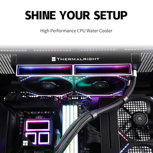 Frozen Infinity 240 White CPU Aio Cooler,TL-M12W*2 PWM Fans,Computer CPU Water Cooler,ARGB Infinity Mirror,240 CPU Liquid Cooling:LGA1851/1700/1150/1151/1200/2011,PC Water Cooling in Kuwait