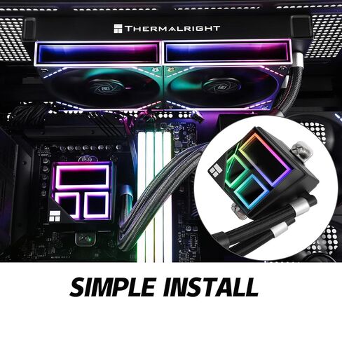 Frozen Infinity 240 White CPU Aio Cooler,TL-M12W*2 PWM Fans,Computer CPU Water Cooler,ARGB Infinity Mirror,240 CPU Liquid Cooling:LGA1851/1700/1150/1151/1200/2011,PC Water Cooling in Kuwait