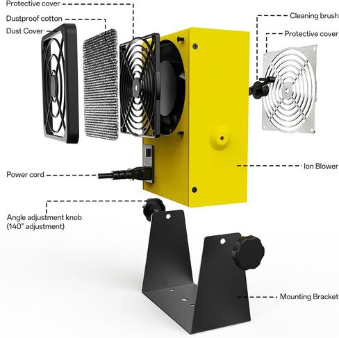 BK001 Ion Blower, Eliminate Static Electricity, Positive and Negative Charge Generator, Neutralization of Ions, Electronic Production and Maintenance of Anti-Static in Kuwait