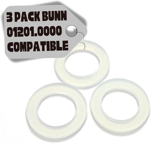 Replacement Silicone Tank Inlet Gasket for Bunn 01201.0000, Compatible with Bunn Slushy and Granita Machines, 1 1/16" Diameter, 3-Pack in Saudi Arabia