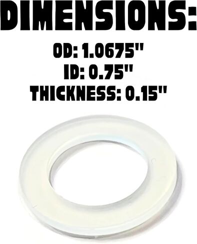 Replacement Silicone Tank Inlet Gasket for Bunn 01201.0000, Compatible with Bunn Slushy and Granita Machines, 1 1/16" Diameter, 3-Pack in Saudi Arabia