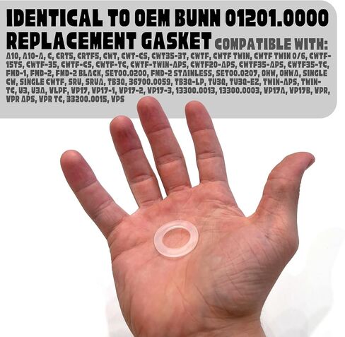 Replacement Silicone Tank Inlet Gasket for Bunn 01201.0000, Compatible with Bunn Slushy and Granita Machines, 1 1/16" Diameter, 3-Pack in Saudi Arabia