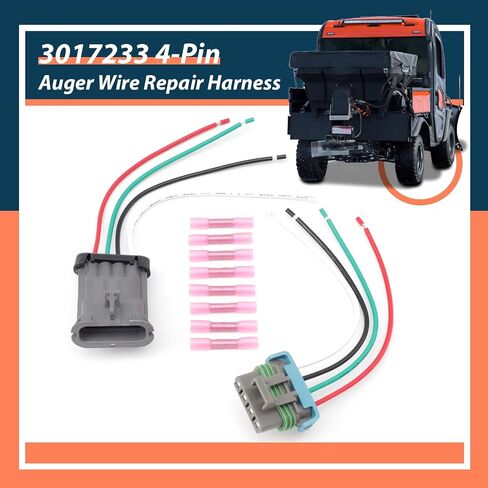 3017238 3017233 Spinner/Auger Wire Repair Harness Replacement for SaltDogg SHPE0750 SHPE1500 SHPE2000 SHPE4000 PRO2000 PRO2000CH PRO2500 PRO2500CH, 2-Pin and 4-Pin Male and Female Kit in Saudi Arabia