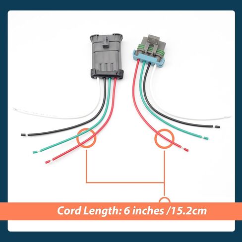 3017238 3017233 Spinner/Auger Wire Repair Harness Replacement for SaltDogg SHPE0750 SHPE1500 SHPE2000 SHPE4000 PRO2000 PRO2000CH PRO2500 PRO2500CH, 2-Pin and 4-Pin Male and Female Kit in Saudi Arabia