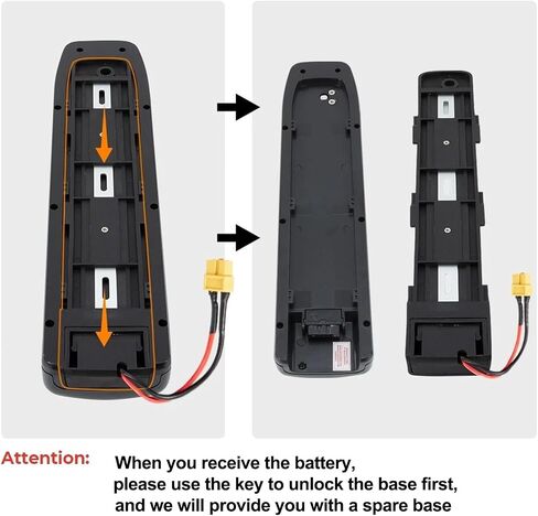 بطارية Ebike 48V 14Ah 672W حزمة بطارية خارجية للدراجة الكهربائية لـ RadExpand 5 Plus RadWagon RadRunner 2 RadWagon 4 5 RadPower قابلة للطي بطاريات الدراجة الإلكترونية مع قاعدة، شاحن (48v15Ah) in Kuwait