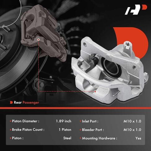 A-Premium Disc Brake Caliper Assembly with Bracket Compatible with Toyota Land Cruiser & Lexus LX470, 1998-1999, 4.7L - Rear Right Passenger Side in Saudi Arabia