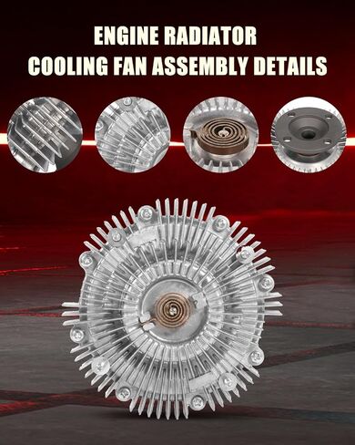 قابض مروحة المبرد 2670 لسيارة Toyota Tacoma 1995-2004 2006-2012 لسيارة Toyota 4Runner 1996-2000 2010 لسيارة Toyota T100 1994-1998 مروحة تبريد كهربائية أمامية سوداء in Saudi Arabia