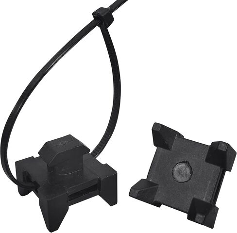 10 Pieces Plastic Cable Zip Tie Mounting Block, Cable Base Fixture, Wire Clips, Management Fastener for 45 Series Aluminum T-Slot Extruded Profiles in Saudi Arabia