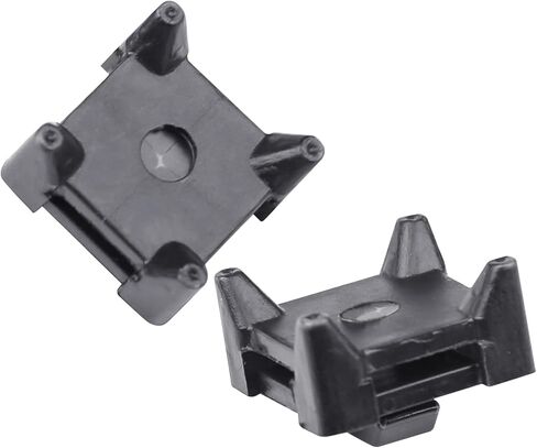 10 Pieces Plastic Cable Zip Tie Mounting Block, Cable Base Fixture, Wire Clips, Management Fastener for 45 Series Aluminum T-Slot Extruded Profiles in Saudi Arabia