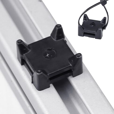 10 Pieces Plastic Cable Zip Tie Mounting Block, Cable Base Fixture, Wire Clips, Management Fastener for 45 Series Aluminum T-Slot Extruded Profiles in Saudi Arabia