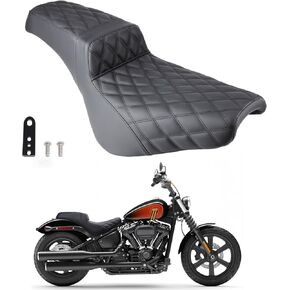 One Piece Driver & Passenger Seat Fit For Harley Softail Street Bob FXBB FXBBS 2018-2025 Softail Standard FXST 2020-2025 Heritage Classic FLHCS 114 2018-2024 (Black Stitching) in Kuwait