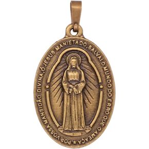 Our Lady of Tears Medal Pendant | Holy Card | Nossa Senhora das Lágrimas | Portuguese Catholic Devotional Medal | Bronze Tone Spiritual Comfort for Grief, Healing, Prayer | Add to Necklace or Chaplet in Kuwait
