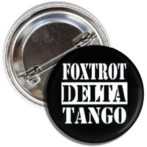 Liberal Feminist Political Button Pin,Subtle Foxtrot Delta Tango FDT, Anti Trump, 1.50 Inches in Kuwait