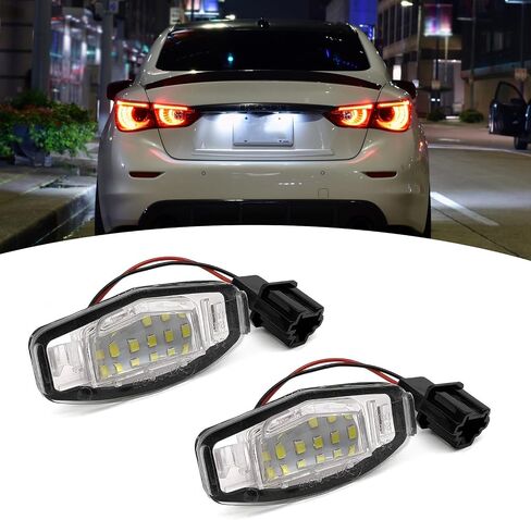 مجموعة مصابيح لوحة ترخيص LED، OEM # 34100S0A013 34104S0A013 34100S84A01 34106SNBA01 34103SNB003، متوافقة مع Honda Accord Civic City MK4 MR-V/Pilot Odyssey (أبيض) in Saudi Arabia