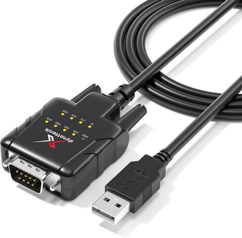 USB to Serial / RS232(DB9) Adapter Cable with 9 x Data-Status LEDs, Windows/Mac in Kuwait