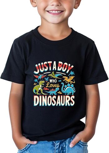 Toddler Dinosaur Shirts for Boys Gifts Little Kids Girls Dino Shirt Cartoon Graphic Tees T-Shirt Short Sleeve Clothes 2-8T in Kuwait
