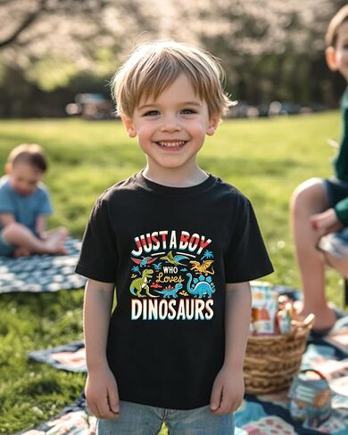 Toddler Dinosaur Shirts for Boys Gifts Little Kids Girls Dino Shirt Cartoon Graphic Tees T-Shirt Short Sleeve Clothes 2-8T in Kuwait
