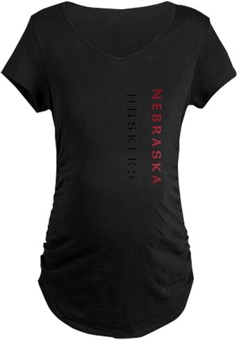 تي شيرت CafePress Nebraska Huskers خفيف للأمومة داكن تي شيرت نسائي للأمومة مكشكش الجانب in Saudi Arabia