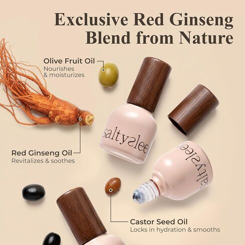 Korean Ginseng Essential Aroma Oil Roll On - Premium Oil & Bottle, Therapeutic Reduces Stress, Therapeutic Grade Aromatherapy Oil 10ml/0.33fl.oz. in Saudi Arabia