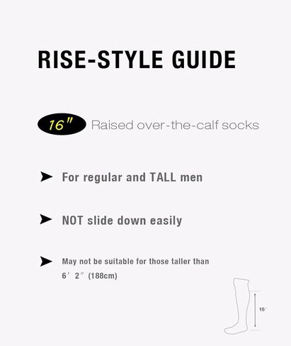 L.Martin 16" 100% Pima Cotton Over the Calf Dress Socks-Men Women-Long Ribbing in Saudi Arabia
