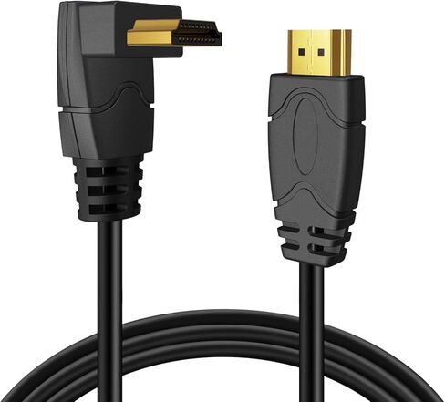 TNP HDMI Cable Left Angle 90 Degree (10FT) - High Speed HDMI 2.0 Cord, Supports UHD 4K 60hz 2K 2160p Full HD 1080p Quad HD 1440p 3D ARC/eARC Ethernet for Xbox One X/S PS 4 Pro/Slim/Apple TV 4K in Kuwait