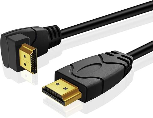 TNP HDMI Cable Left Angle 90 Degree (10FT) - High Speed HDMI 2.0 Cord, Supports UHD 4K 60hz 2K 2160p Full HD 1080p Quad HD 1440p 3D ARC/eARC Ethernet for Xbox One X/S PS 4 Pro/Slim/Apple TV 4K in Kuwait
