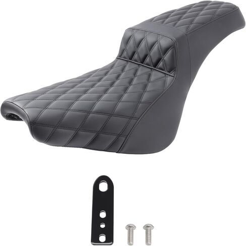 One Piece Driver & Passenger Seat Fit For Harley Softail Street Bob FXBB FXBBS 2018-2025 Softail Standard FXST 2020-2025 Heritage Classic FLHCS 114 2018-2024 (Black Stitching) in Kuwait