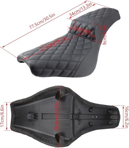 One Piece Driver & Passenger Seat Fit For Harley Softail Street Bob FXBB FXBBS 2018-2025 Softail Standard FXST 2020-2025 Heritage Classic FLHCS 114 2018-2024 (Black Stitching) in Kuwait