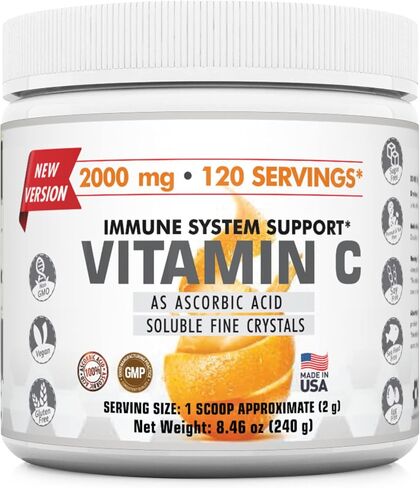 Immune & Genetics Protocols LLC Vitamin C High Potency* 2000 mg - Versatile and Powerful (120 Servings/4 Month approximate) in Saudi Arabia