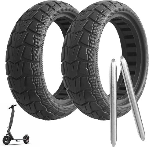 50/75-6.1 Solid Tires, 8.5x2 inch 8 1/2 x2 Electric Scooter Tire Replacement [Tubeless Tires] [Puncture-Proof] [Explosion-Proof] [Anti-Skid] [Wear-Resistant] [with Tire Levers] (2 Pack) in Saudi Arabia