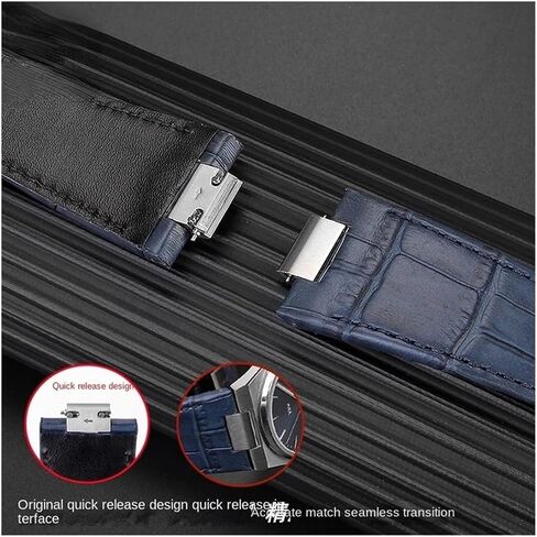 26x12mm Convex End Leather Watchband Fit for Tissot 1853 PRX Series Watch Strap T137.407 T137.410 in Saudi Arabia