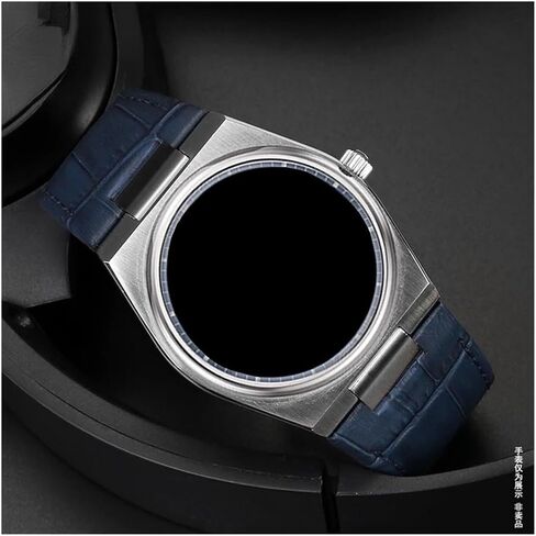 26x12mm Convex End Leather Watchband Fit for Tissot 1853 PRX Series Watch Strap T137.407 T137.410 in Saudi Arabia