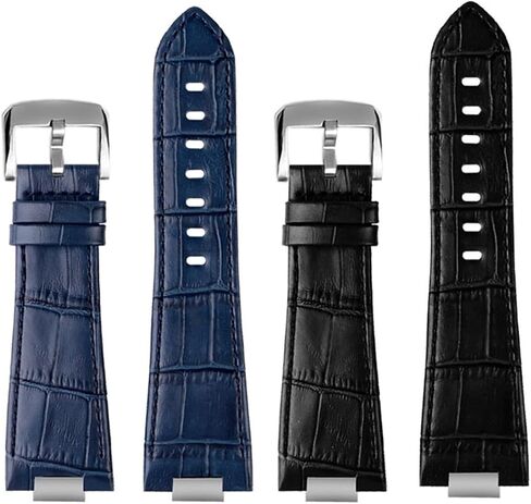 26x12mm Convex End Leather Watchband Fit for Tissot 1853 PRX Series Watch Strap T137.407 T137.410 in Saudi Arabia