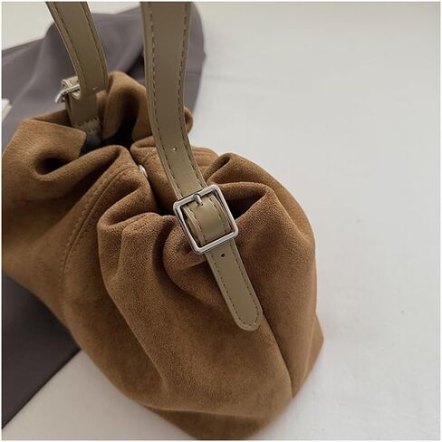 Retro Lazy Shoulder Underarm Bag Large Capacity Commuter Drawstring Bag Niche Design Women's in Saudi Arabia