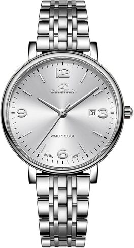 Gold & Silver Stainless Steel Watch - Japanese VJ12 Movement, 3ATM Water Resistant, Minimalist Dial, Dress & Casual Wristwatch for Women in Saudi Arabia