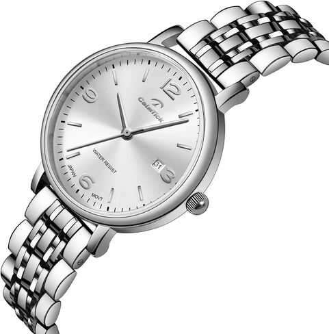 Gold & Silver Stainless Steel Watch - Japanese VJ12 Movement, 3ATM Water Resistant, Minimalist Dial, Dress & Casual Wristwatch for Women in Saudi Arabia