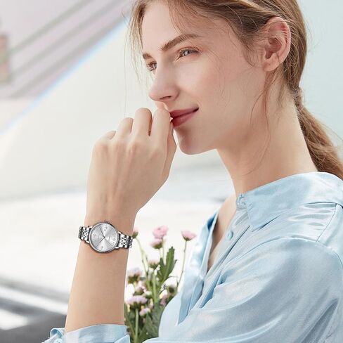 Gold & Silver Stainless Steel Watch - Japanese VJ12 Movement, 3ATM Water Resistant, Minimalist Dial, Dress & Casual Wristwatch for Women in Saudi Arabia