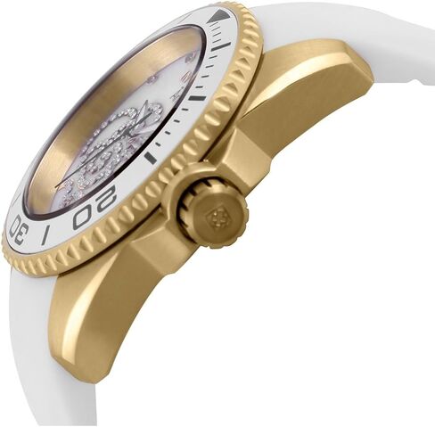 Invicta Women's 0488 Angel Gold-Tone Watch with White Silicone Band in Saudi Arabia