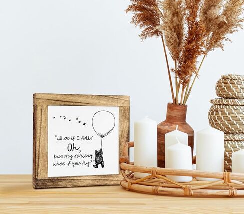 Inspirational Wood Sign, Box Wood Plaques Desk Décor, Dandelion Sign, Wooden Plaque Gift Tabletop, Elegant Home Decor, Farmhouse Decor Set, Housewarming Gift, Some See a Weed Others See a Wish in Kuwait